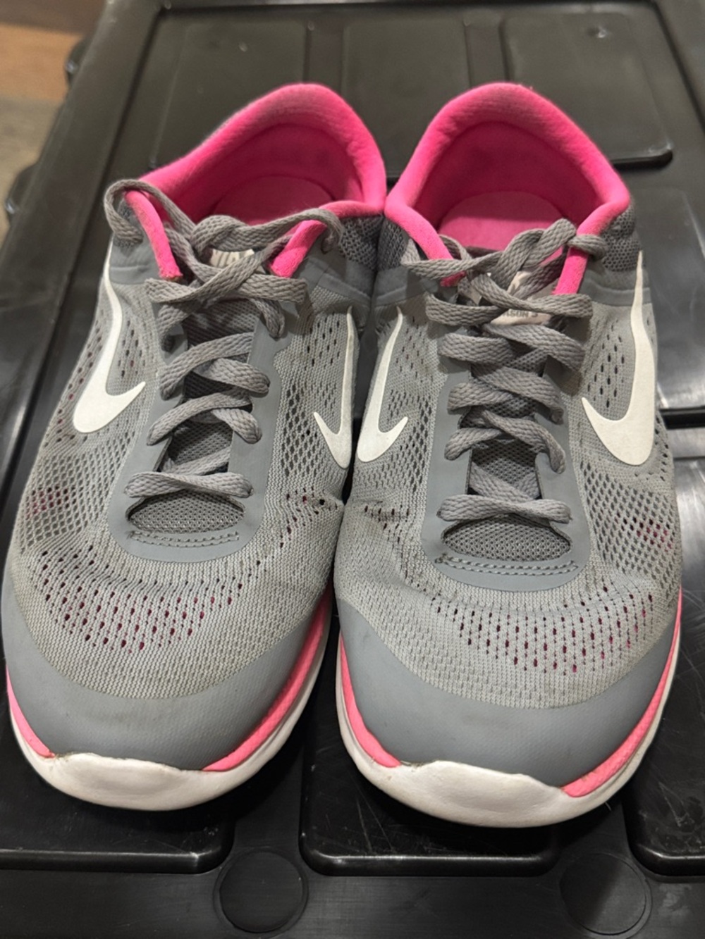 Nike Women’s Gray and Pink Mesh Running Sneakers